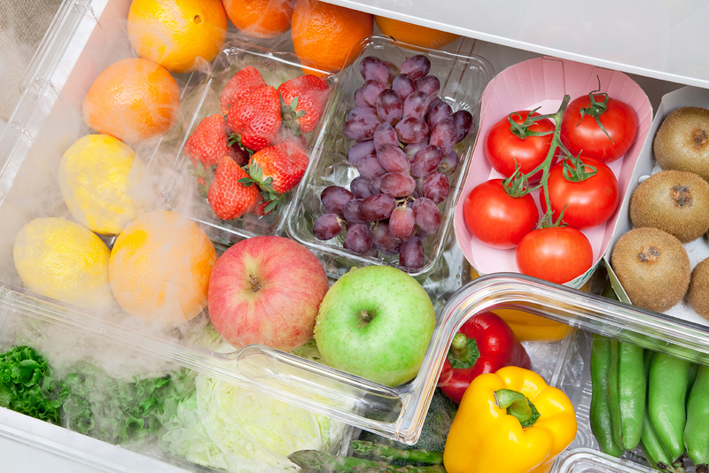 冷蔵庫の果物・野菜